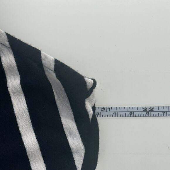 Women’s Chevron Striped Swing Dress XL Black and White Sleeveless A-Line Casual - Picture 8 of 8